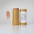 Just Glow With It Canadian tallow moisturizer in biodegradable push-up stick.
Tinted tallow makeup with kaolin clay and pearl powder for natural glow.